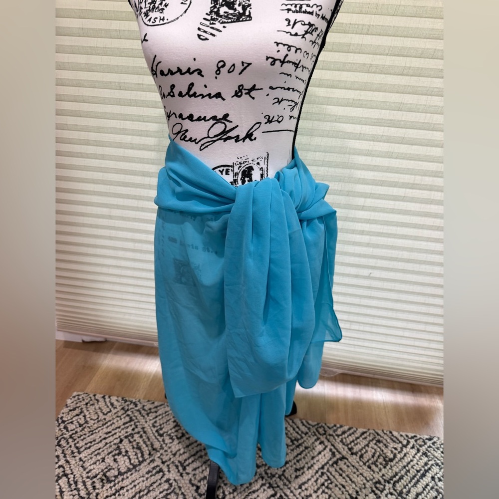 Women’s Blue Swim Sarong Cover-Up